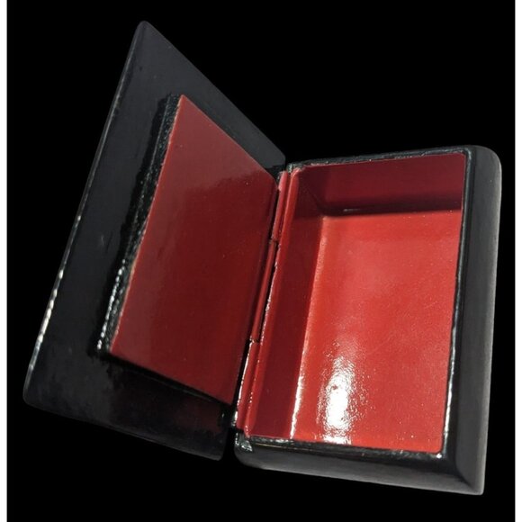 Vintage Russian Frog Princess Palekh Hand Painted Trinket Box - Picture 2 of 6